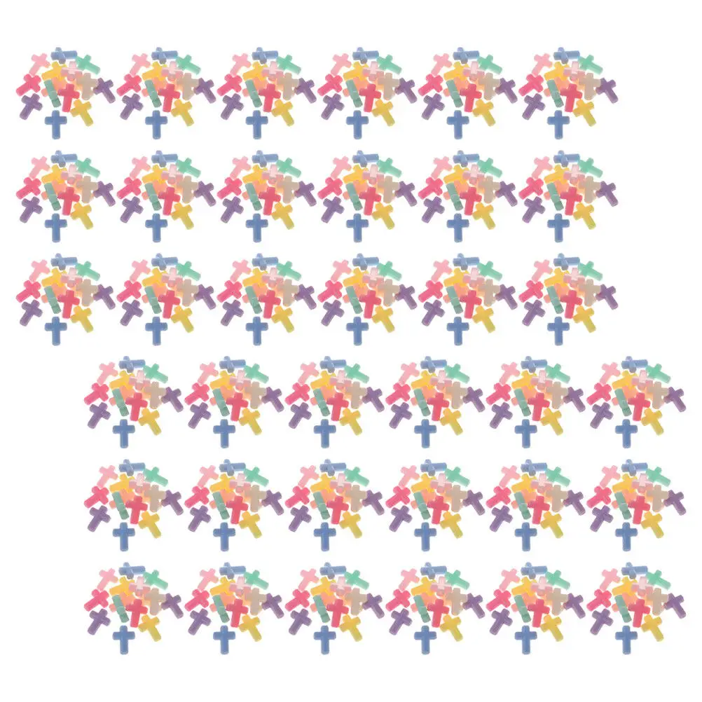 

500 шт. акриловых бусин в форме креста, легкие пластиковые бусины для изготовления украшений, браслетов, ожерелий, аксессуаров