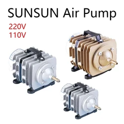 220V 110V SUNSUN External High Power  E-magnetic Air Pump Fish Pond Oxygen Pump Compressor for pond Air Aerator Pump ACO-001 002