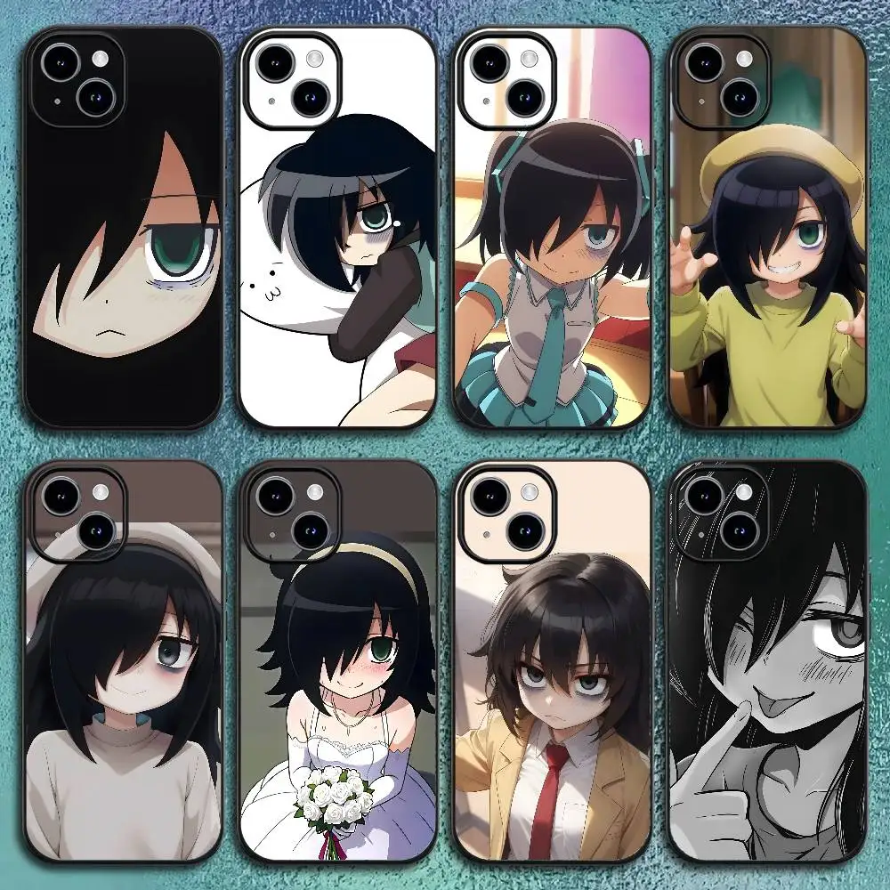 Funda de teléfono Anime t-tomoko k-kuroki para IPhone12 13 14 15 16 17Pro Max Plus Classic Black Soft Shell