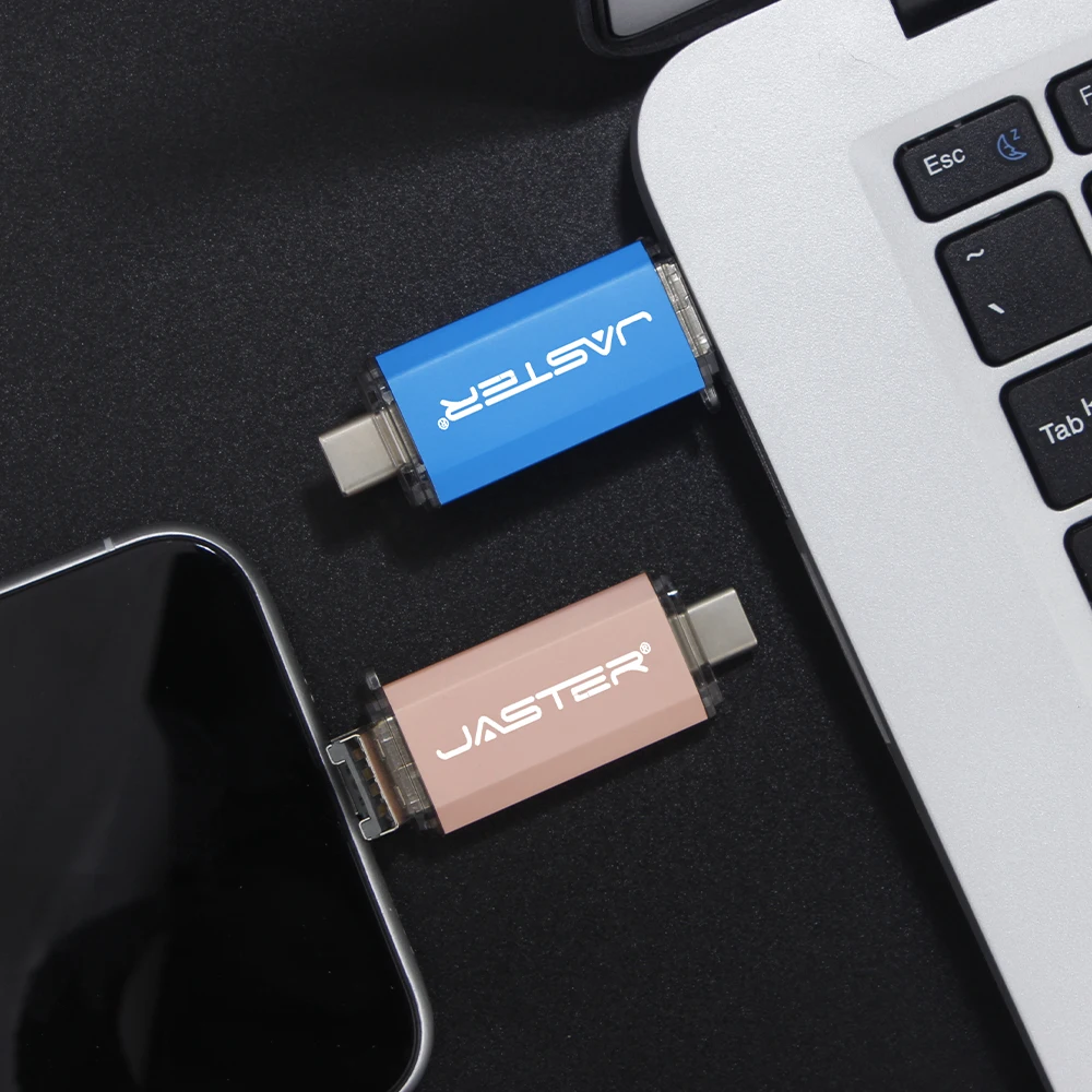 For Mobile Phone USB Flash Drive 128GB TYPE-C OTG 3 in 1 Memory Stick 64GB Creative gift PenDrive 32GB Metal U Disk 16GB 8GB