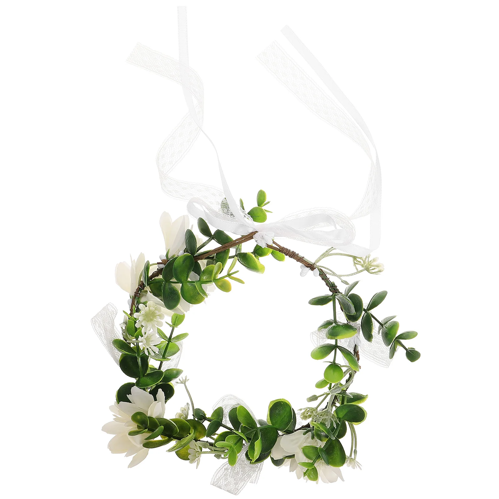 

Flower Crown Headband Women Bridal Leaf Crowns Rose Headpiece Wedding Photo Accessories Elegant Charm Floral Wreath