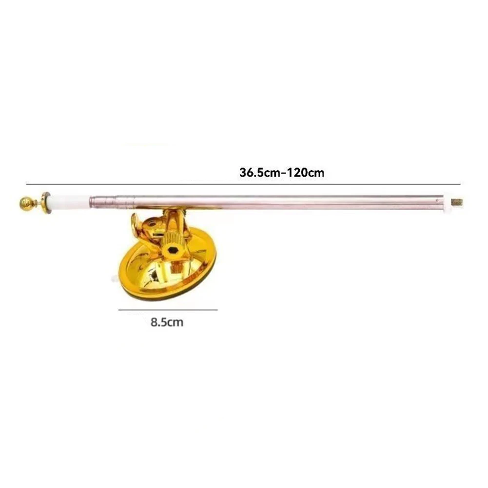 Practical Flagpole Holder Flagpole Stand Suction Mount Bracket Car Stainless Steel No Nails Suction Cup Flagpole