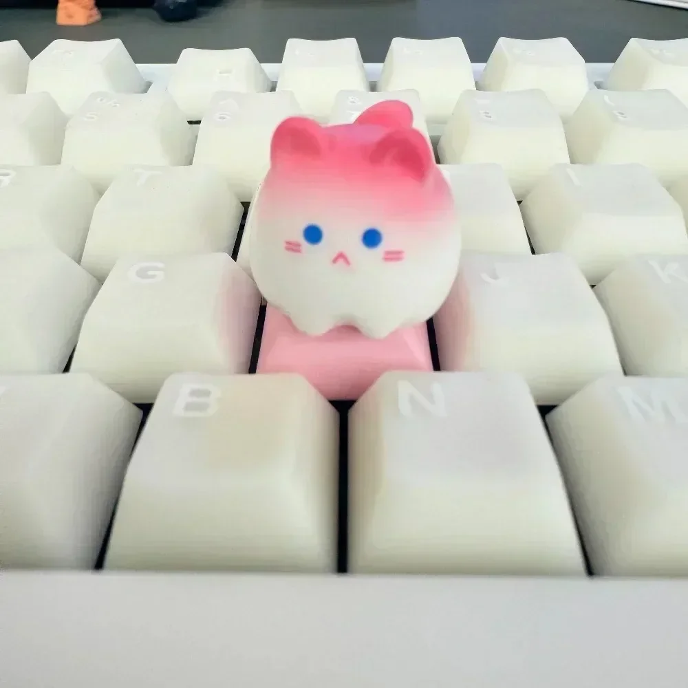 Cartoon Cute Cat Keycaps Keyboard Keycaps（Please Follow Our Store, We Often Offer More Discounted Products Worth 0.1 USD，Thanks）