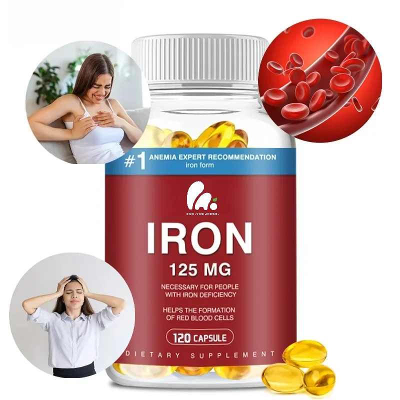 Iron Supplement 125mg - Maximize Absorption, Support Cellular Energy, and Promote Normal Red Blood Cell Production