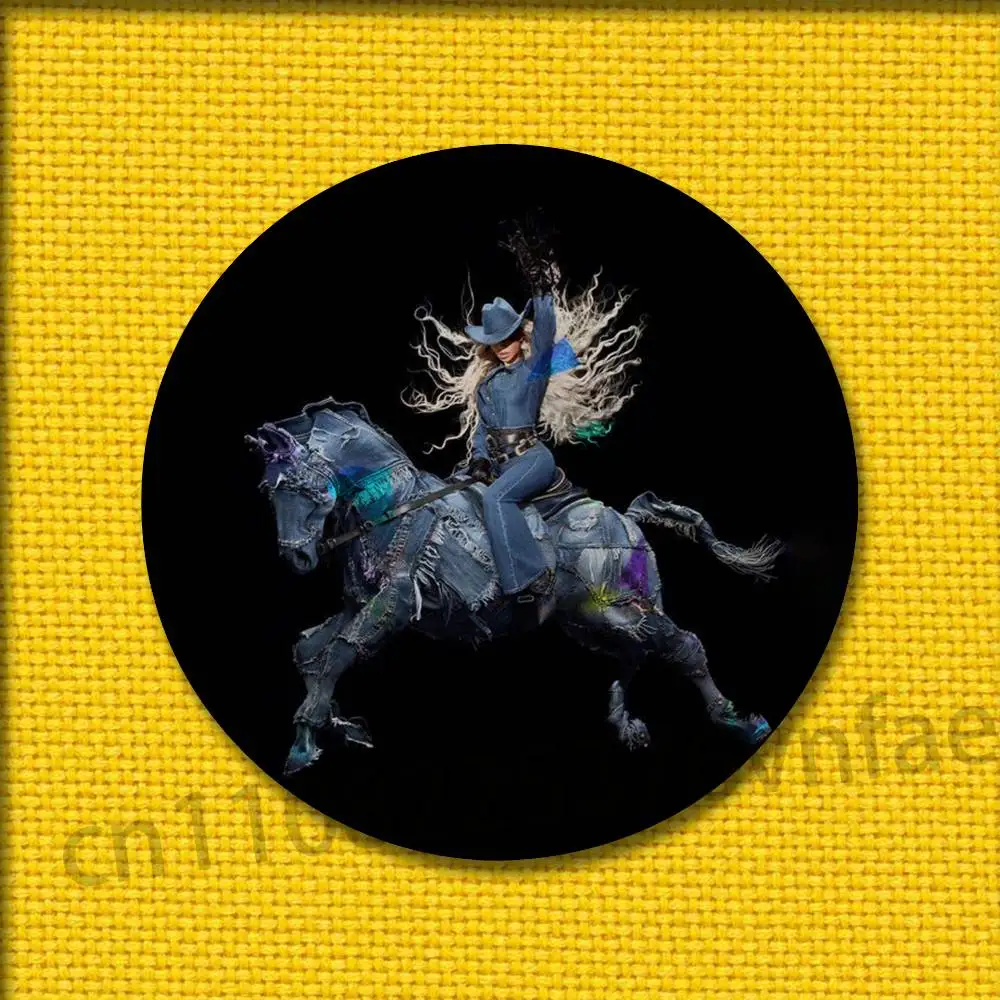 B-بيونسيه كاوبوي كارتر عصير الليمون شارات 75 مللي متر 25 مللي متر 44 مللي متر 32 مللي متر 58 مللي متر دبوس مستدير بروش تذكارية الملابس تأثيري هدية اكسسوارات #6