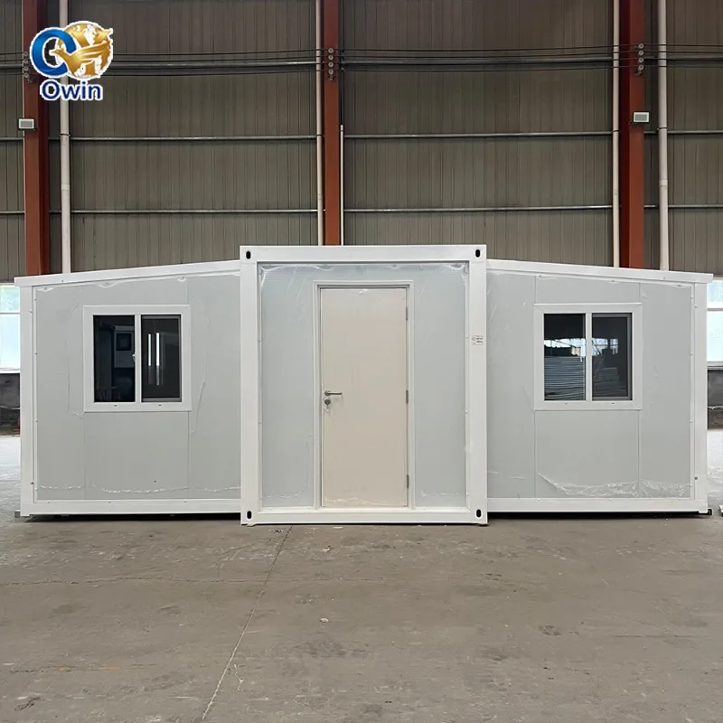 Double Wing Folding Expandable Container House 20ft Mobile Home ConstructionSite Dormitories Residential Housing Outdoor Living