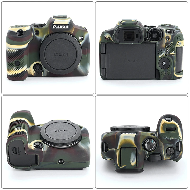 NEW High Quality Antiskid Silicone Skin Case Protective Cover Mirrorless Camera Bag For Canon EOS R7 Protect Shell