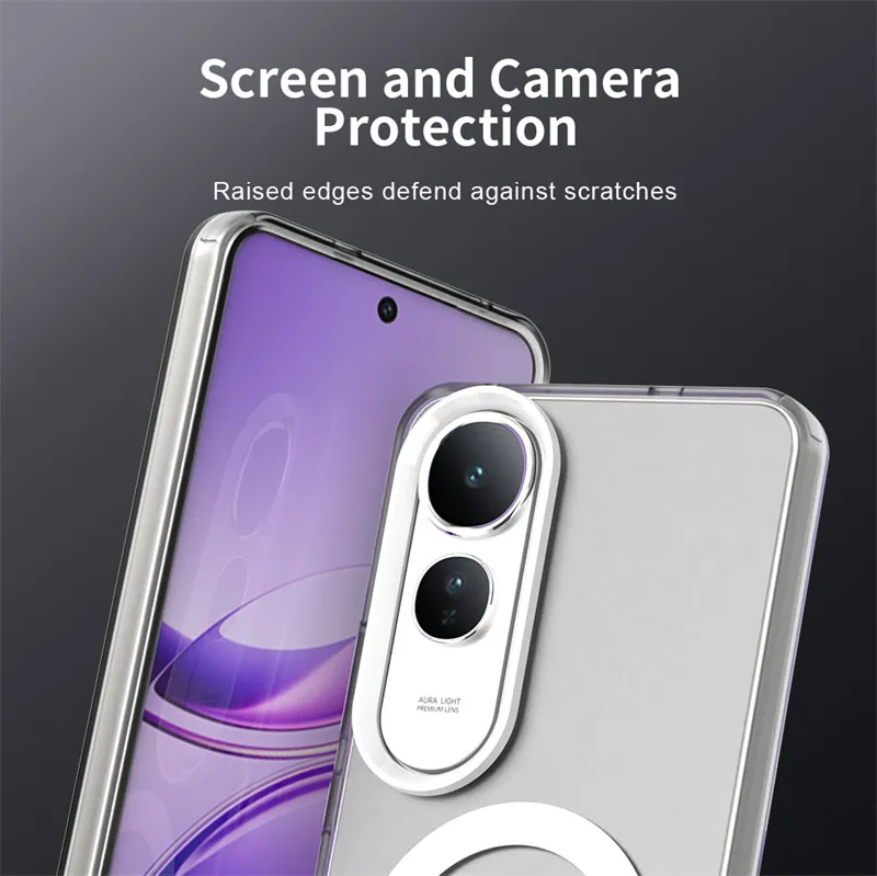 Magnetic For vivo V50 Lite 5G Case vivo V50 Lite 5G Cover Bumper Matte PC Magsafe Wireless Charging Protective Phone Cover Cases