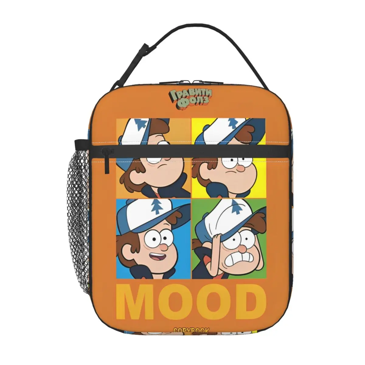 Gravity Falls Lunch Bag Portable Insulated Lunch Box Adult School Graphic Cooler Bag Casual Oxford Thermal Lunch Bags