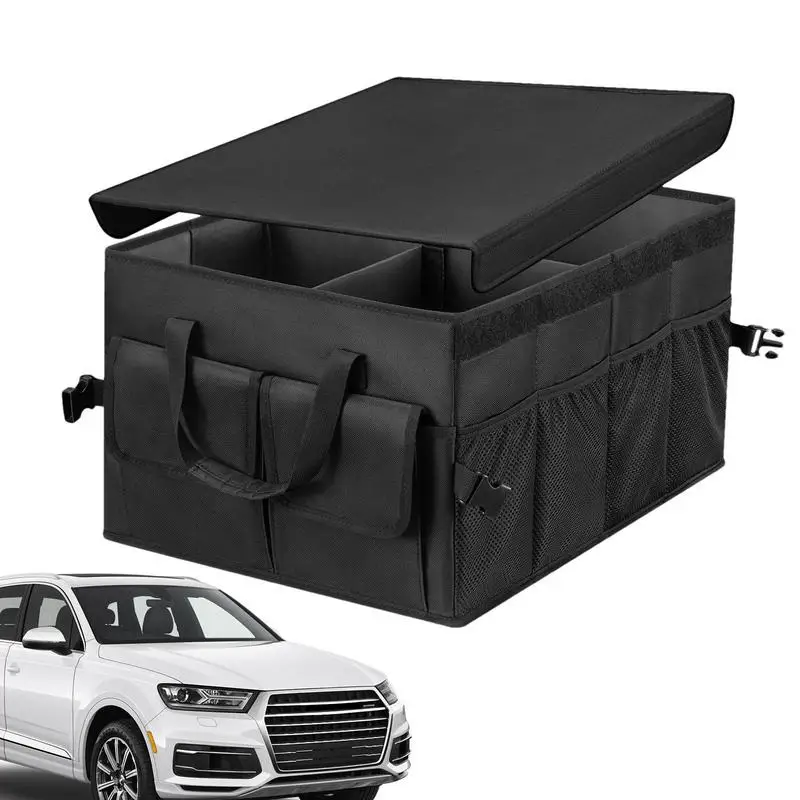 

Trunk Organizer For Car Folding Car Trunk Organizer Large Capacity Oxford Reinforced Handles Non Slip Bottom Car Storage