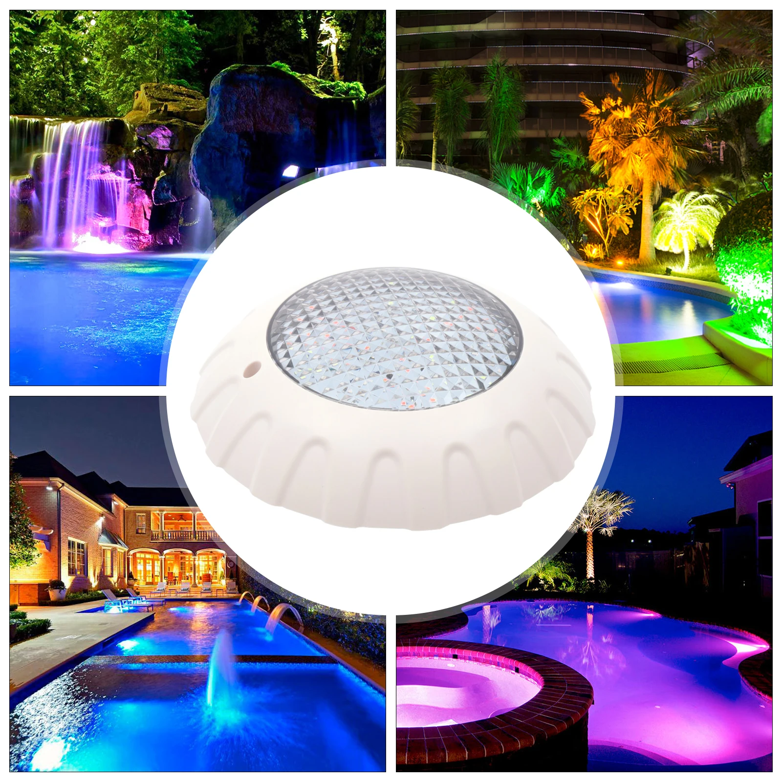 

38w Underwater Pool Light Remote Control Stainless Steel Screws High Water Resistance Energy-efficient Environmentally Friendly