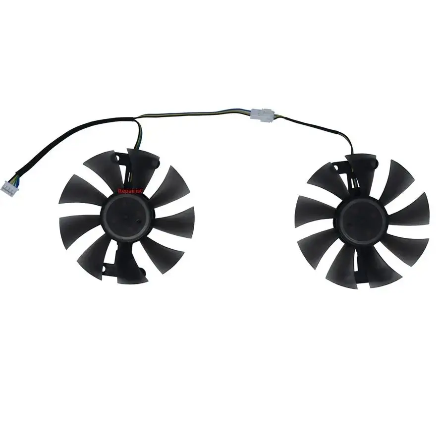 2 sztuk/zestaw chłodnica GPU,Wentylator kart graficznych,średnica 85MM,GA91S2H,dla SE JI SHI SJS AMD RX580 RX 580 8GB 2048SP Gaming White — zdjęcie 2