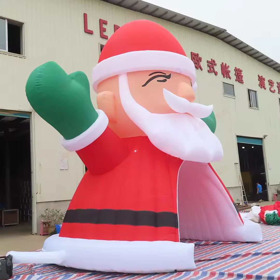 ซานตาคลอสเป่าลมขนาดยักษ์ ซานตาคลอส นักบุญนิค ตกแต่งคริสต์มาสสำหรับงานปาร์ตี้ ห้างสรรพสินค้า ลานบ้าน งานเฉลิมฉลอง ตกแต่งขบวนพาเหรด