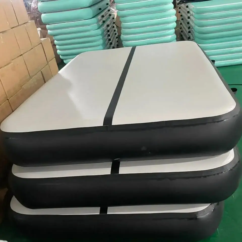 HIBADOU Inflatable Air Mat Tumble Track 5x2x0.2m Inflatable Air Gymnastics Mats Flooring Training Mats for Tumbling with Pump