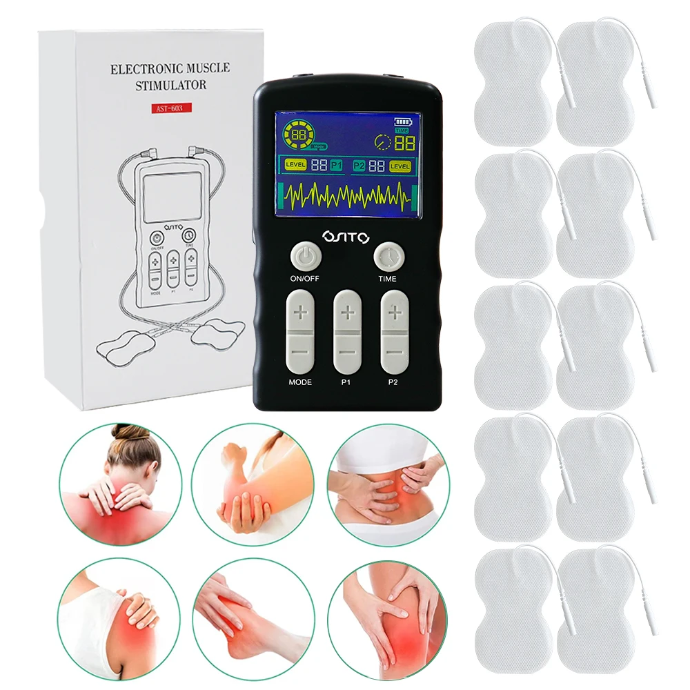 

Электростимулятор мышц TENS с 25 режимами, физиотерапевтический импульсный массажер для всего тела, высокочастотный EMS-аппарат для ухода за здоровьем