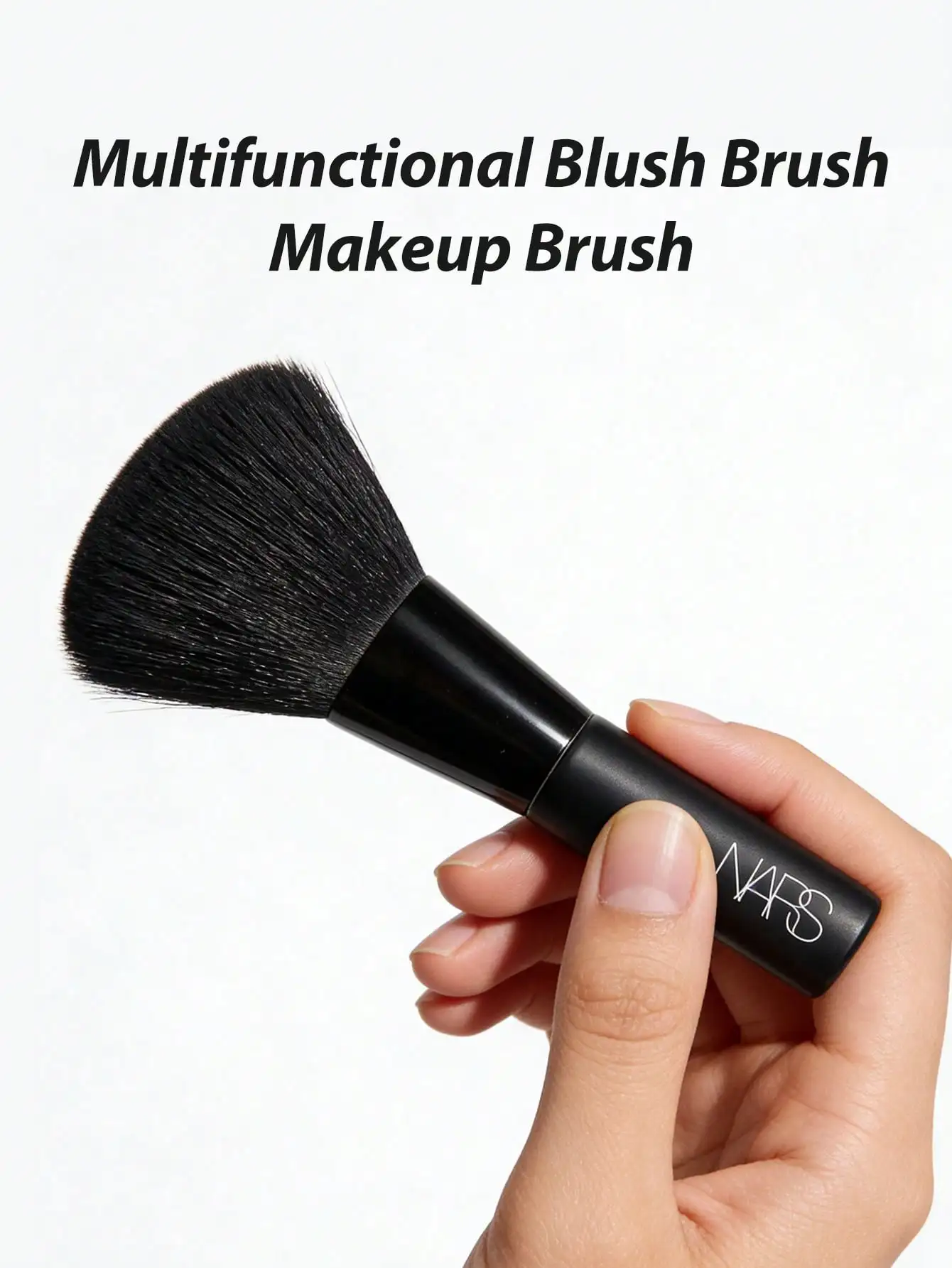 

Nars [Mini] Blush Brush Multifunctional Makeup Brush 1pc / Suitable For Blending Powder Blush, Can Also Be Used For Other Purposes, Lightweight And Compact