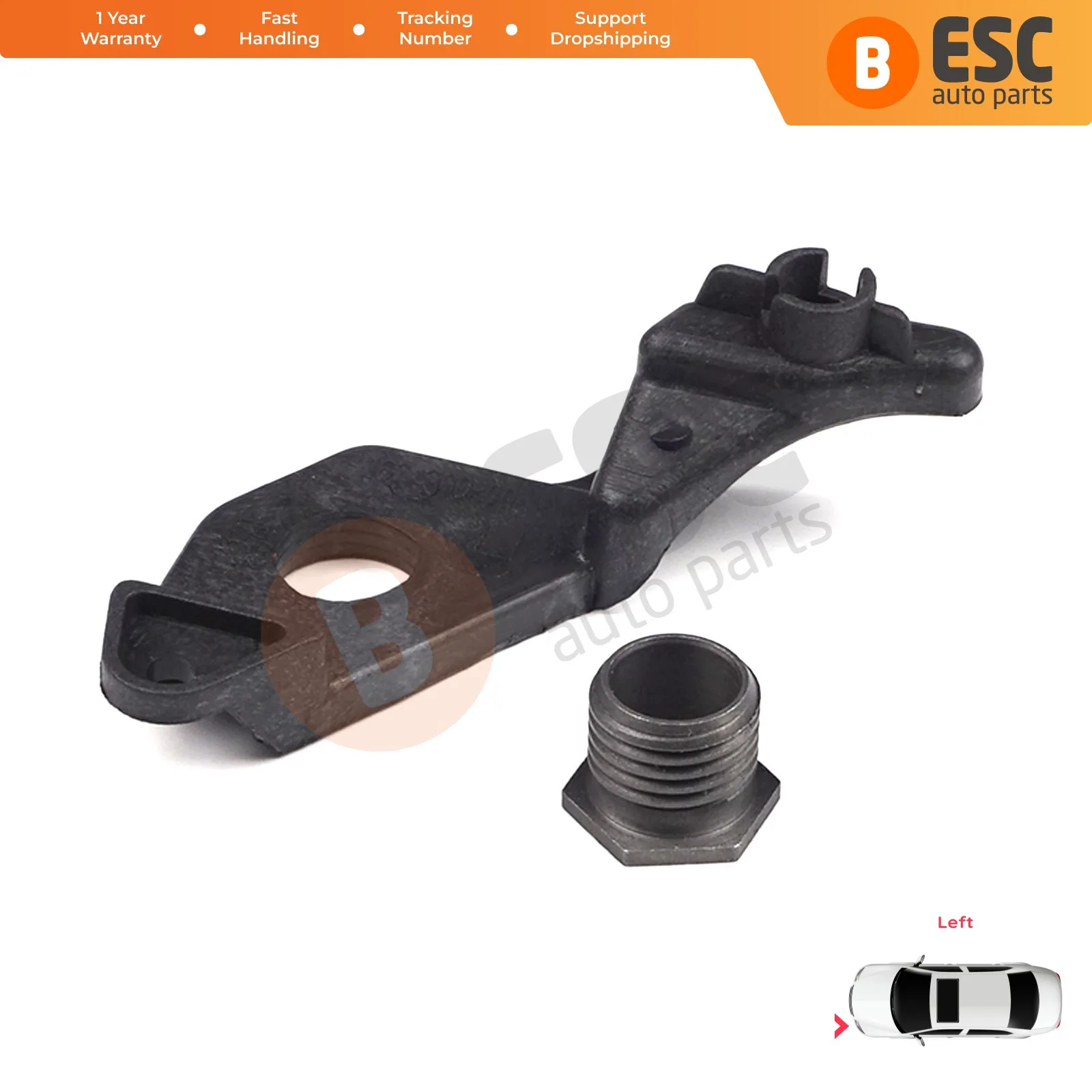 EHL4 Car Headlight Housing Repair Mount Holder Bracket Tab Clips Kit Left Side for BMW 5 Series E60 E61 2003-2010 63126941478