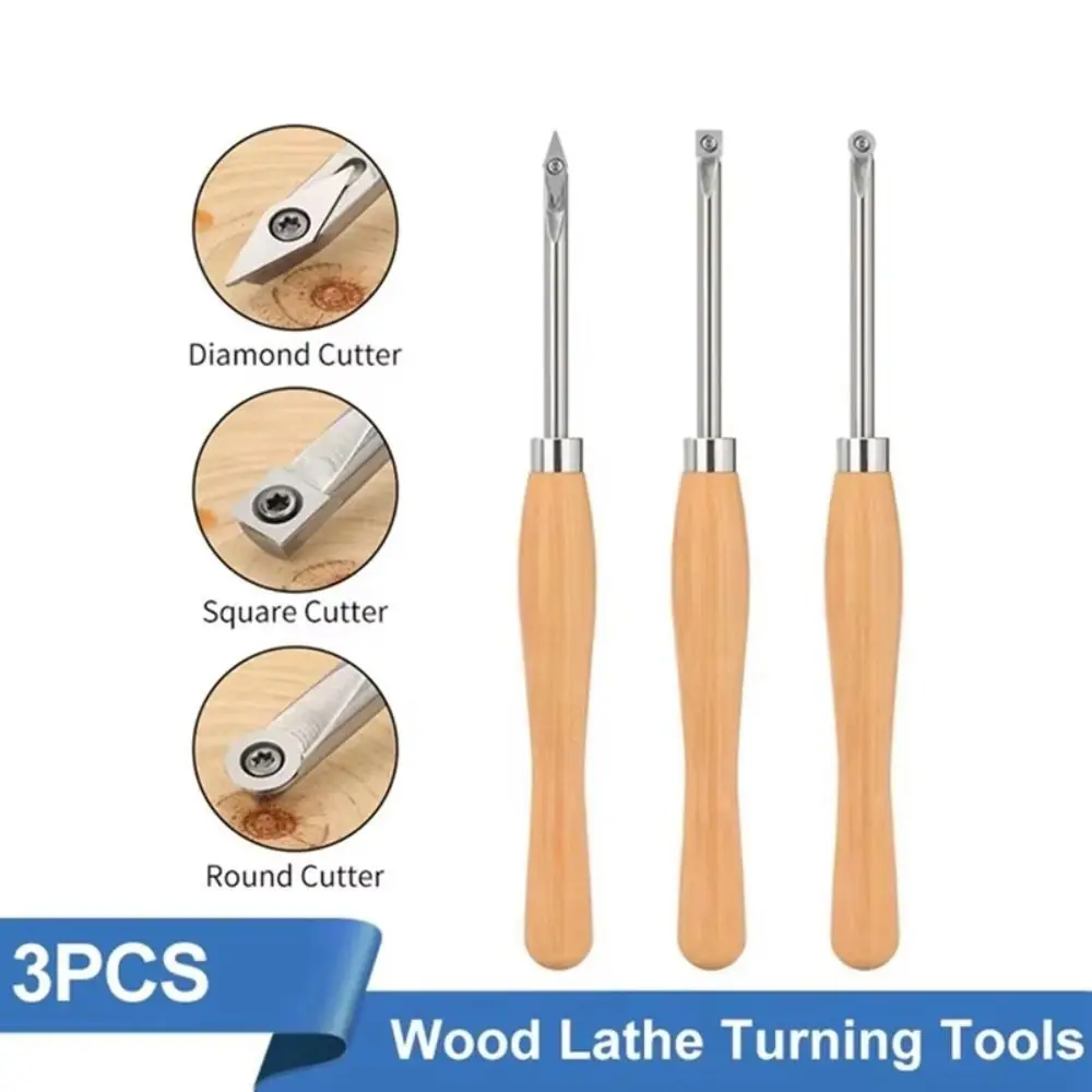 

Hard Alloy Pointed Tip Wood Lathe Tool Set Multiple Sharp Edges Wood Bending Lathe Turning Tools Sturdy Ergonomic Handle
