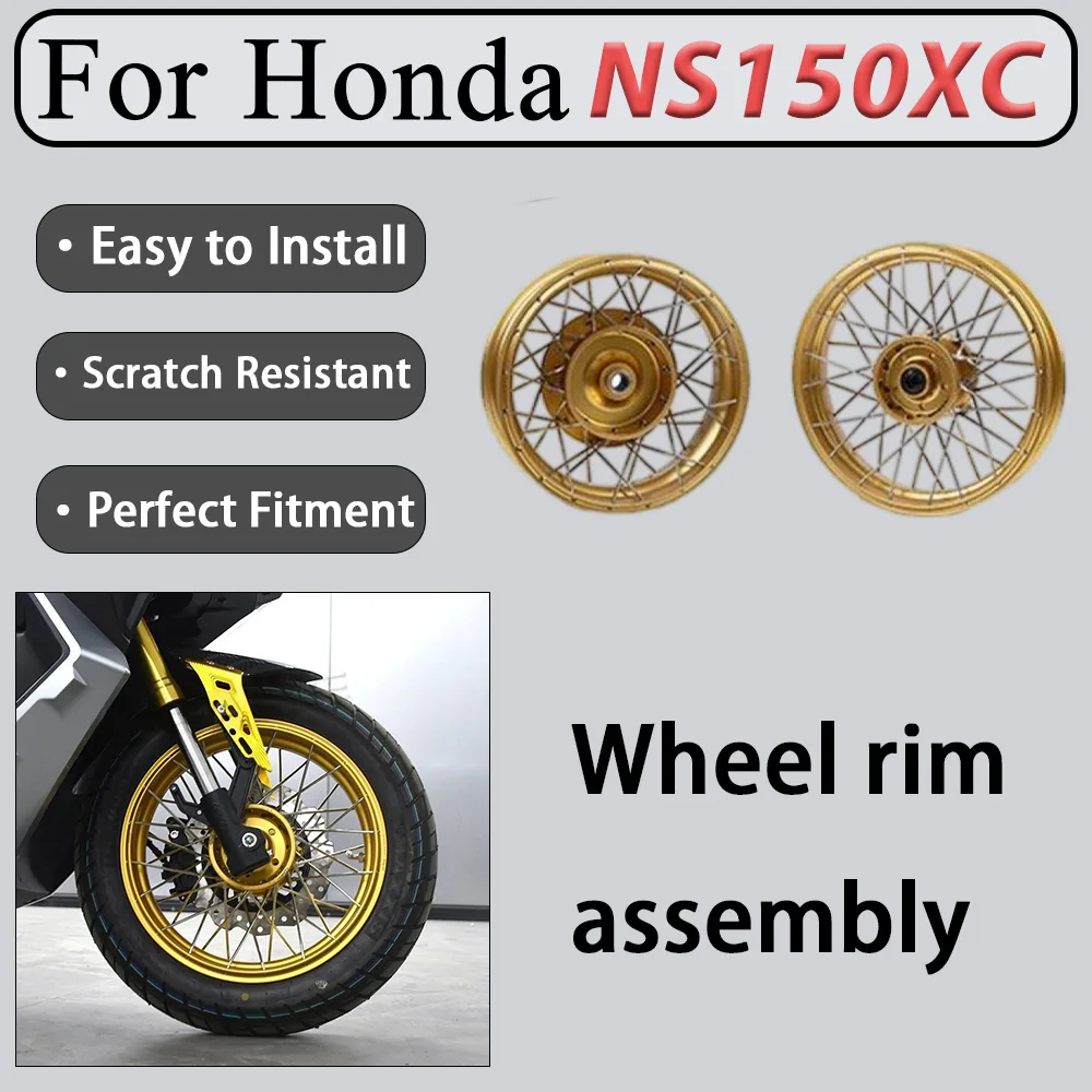 For Honda NS150XC Aluminum Alloy Spoke Wheel Rim Set Factory-Balanced Reduced Vibration Individual Spoke Adjustment Capability