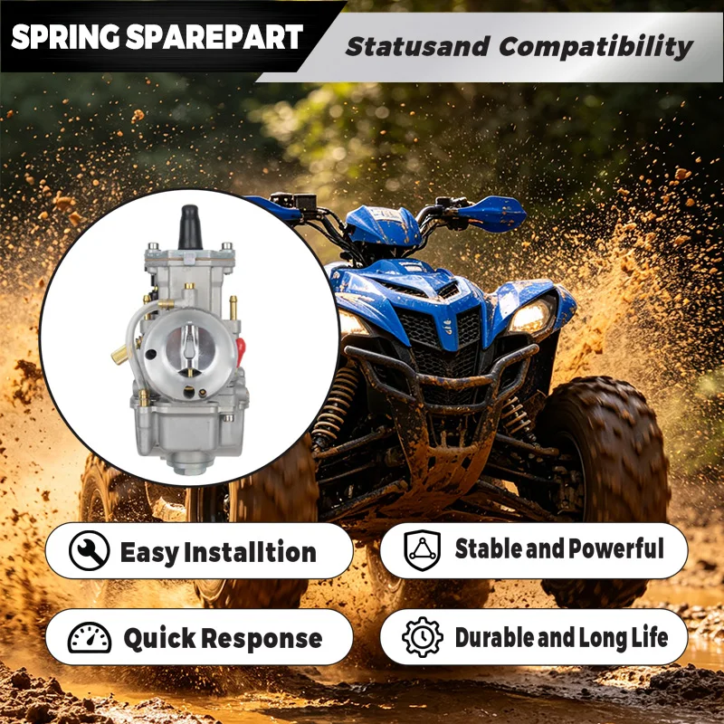 Motorcycle Flat Curtain Carburetor Keihin for Keihin PWK 28 30 32 34mm Scooter 2T 4T ATV Dirt Bike Enduro Motocross Accessories