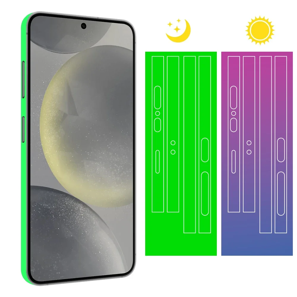 Luminous Frame Protective Hydrogel Film Sticker For Samsung Galaxy S24 Ultra Plus S24U Glowing in the Dark Protective Rim Film