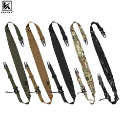 KRYDEX 500D Tactical Modular Rifle Sling Shoulder Strap Slingster 2 or 1 Point Padded Gun Sling Metal Buckle Belt Hunting Gear