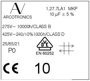 [Original Authentic] ARCOTRONICS AV MKP C4BT 3UF 9UF 5% Un 600V AC Filter Capacitor