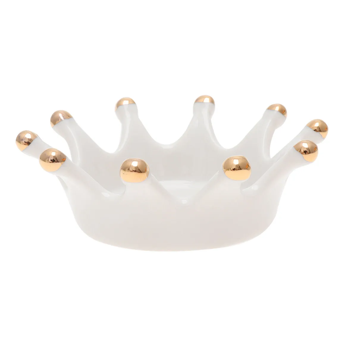 1Pcs Creative Crown Design Ceramic Nail Palette for Manicure Blending Foundation Lipstick Pigments Lightweight Portable Color