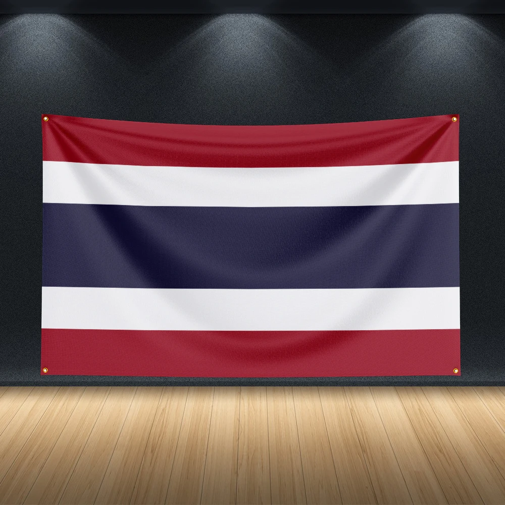 3X5Ft Thailand-Flagge Wandteppich Wanddekoration Thailand-Flagge Wandbehang Große Thailand-Flagge für Heimdekoration