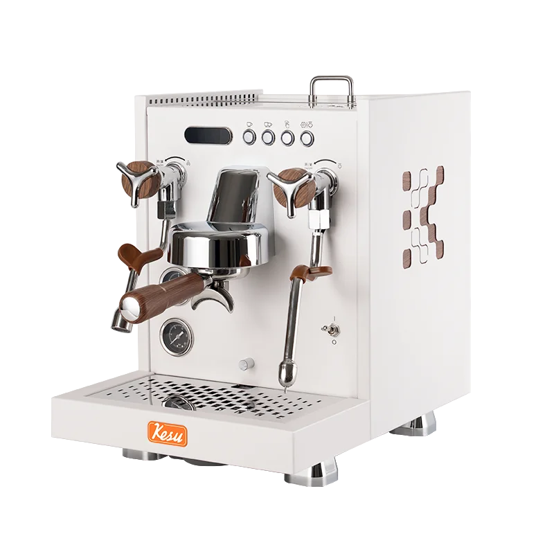 New Arrival White Electric Single Head Semi Automatic Commercial 3 In 1 Espresso Coffee Maker Machines With Tempt Function