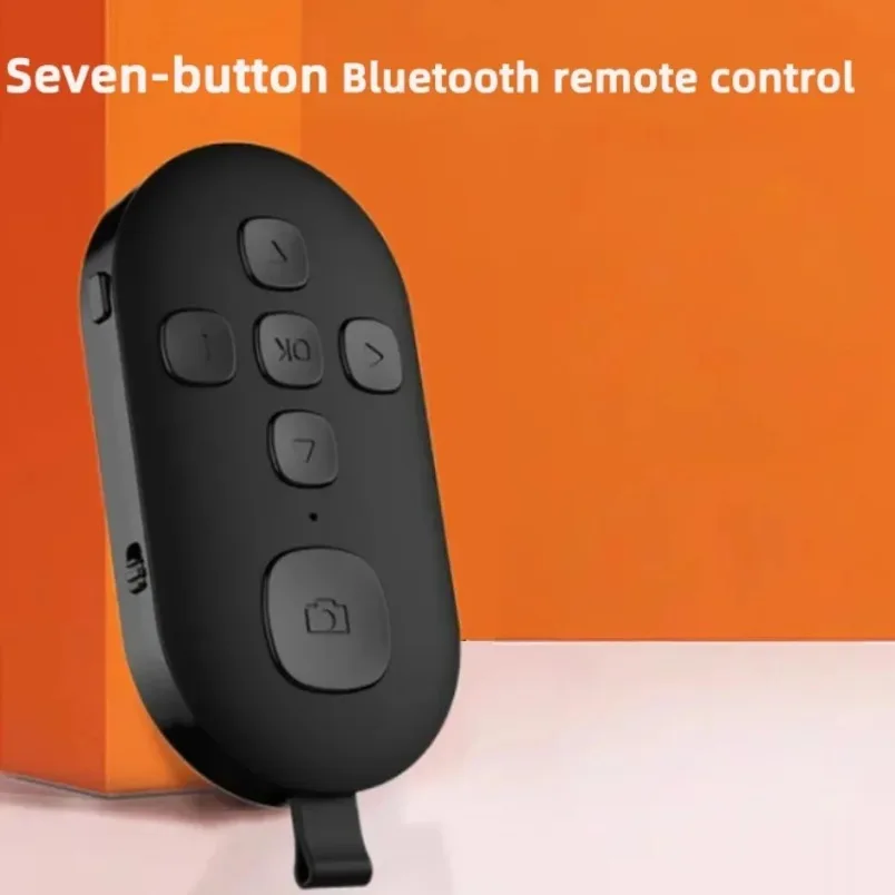 Bluetooth Remote Control 7 Keys Camera Shutter E Book Page Turner for Media Playback Selfie Smartphone Portable Daily Use