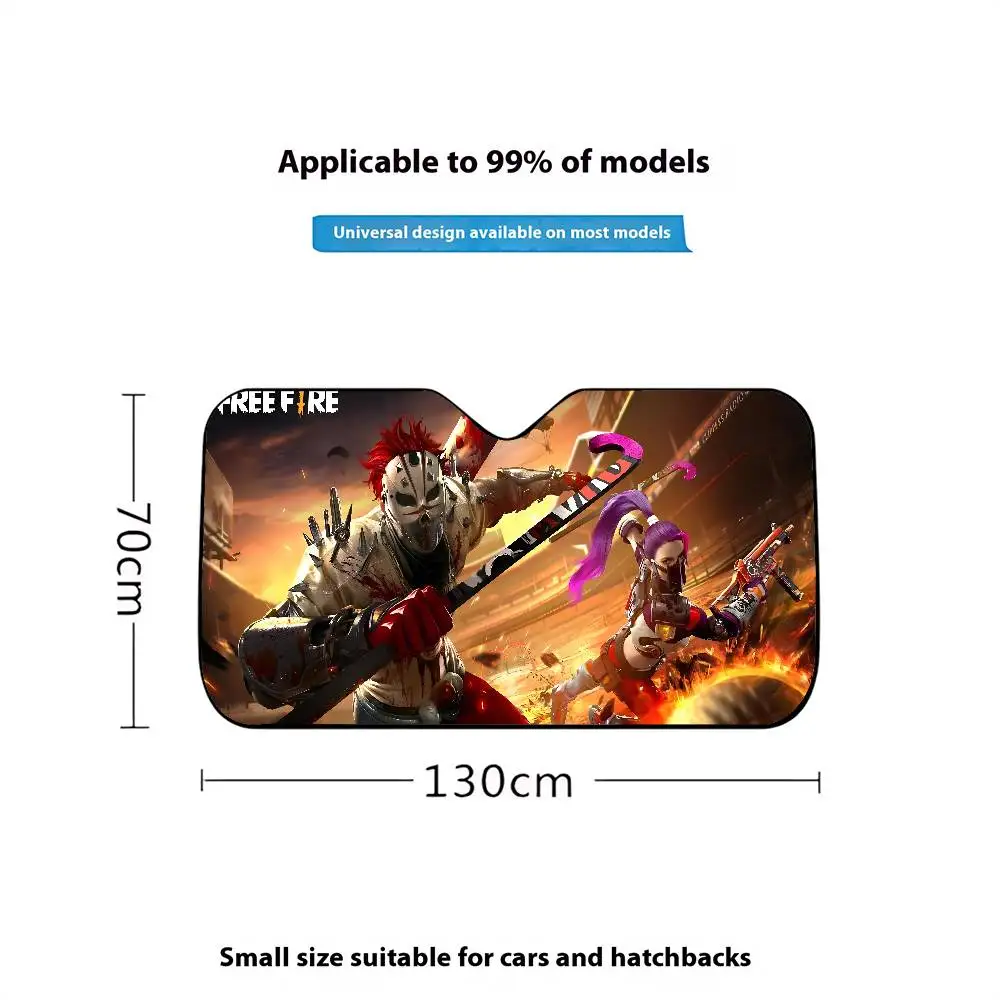 Jogo f-livre fogo carro pára-sol cortinas novo personalizado pára-brisa pára-sol capa da janela do carro pára-sol do carro capa do carro sunsha