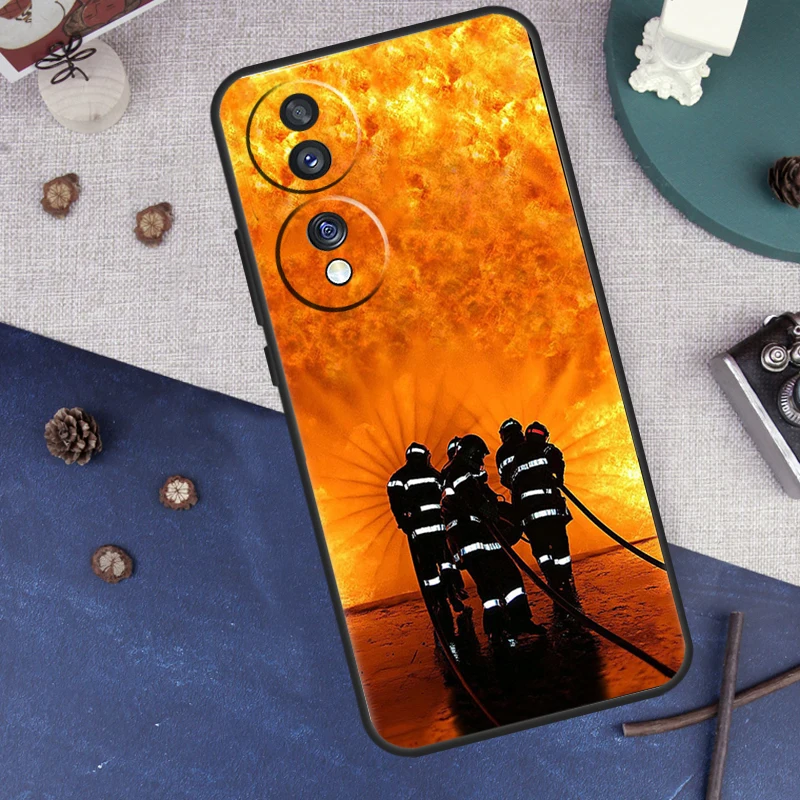 حافظة رجال الإطفاء Heroes لهاتف Honor 200 Pro 50 70 90 X8a X9a X8 X9 X8b X9c X9b Honor Magic 7 Lite 5 6 Pro