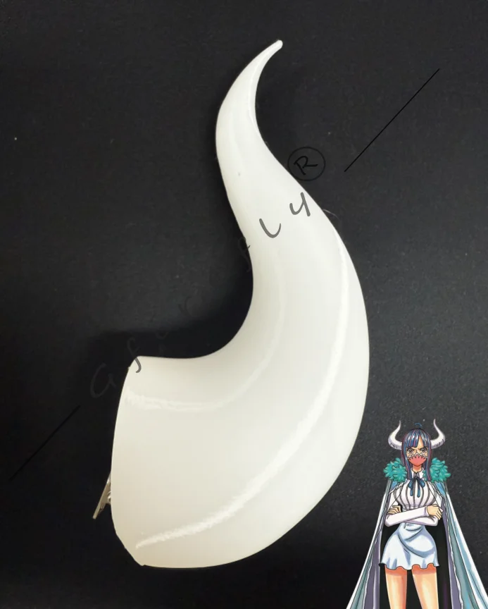 Universal White Devil Horn Prop Headwear for Anime Ox Horn Cosplay Accessories Halloween Comic-Con Show Hairpin Accessories view 3