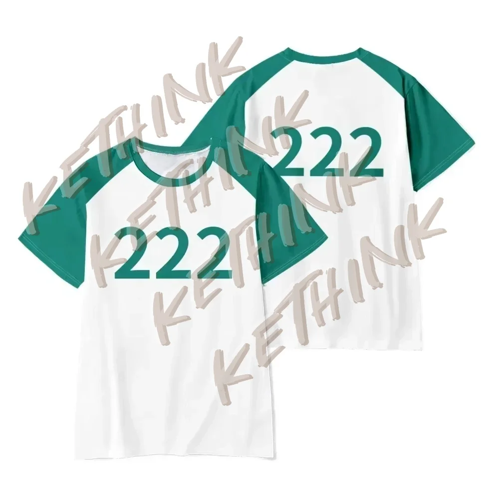 

2025 Round Six T-shirt Seong Gi-hun Cosplay Costume 456 Tracksuit Calamari Games Disguise Caarnival Party Clothes For Men Women