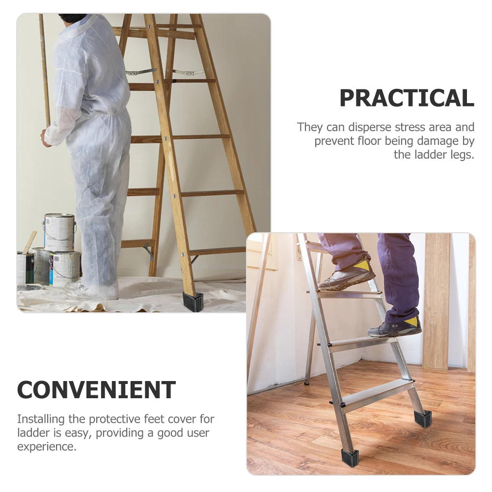 

Ladder Feet Pad Protector Rubber Cover for Wear Resistance and Shock Absorption Ladder Leg Cushion Non-Slip Grip