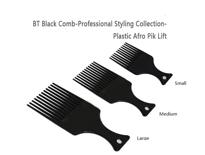 

Salon Use 3 Size Black African American Pick Comb Hair Combs Afro Hair Comb For Hairdressing Styling Tools DIY Hair Tool LZN0037