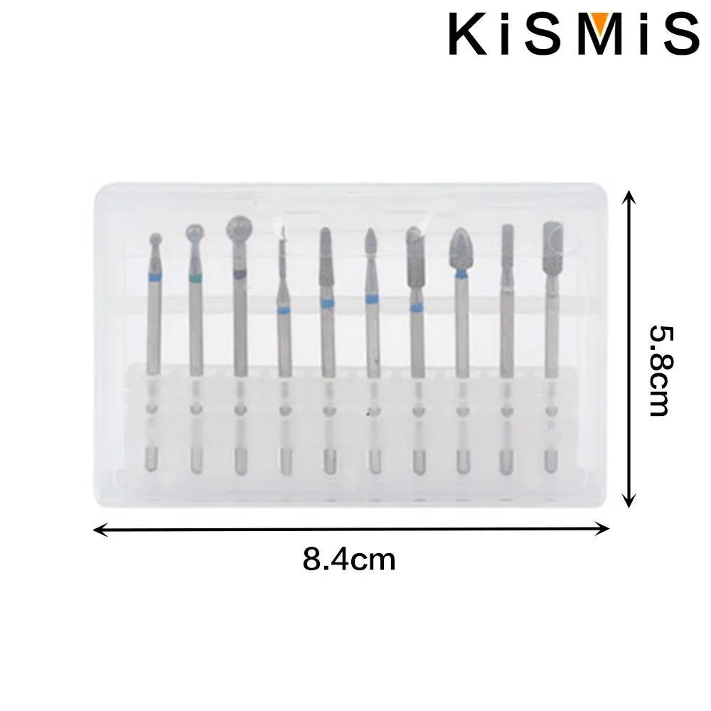 10-delige elektrische nagelboren set professionele manicure gereedschap gel polijstscharen voor nail art en acrylnagels