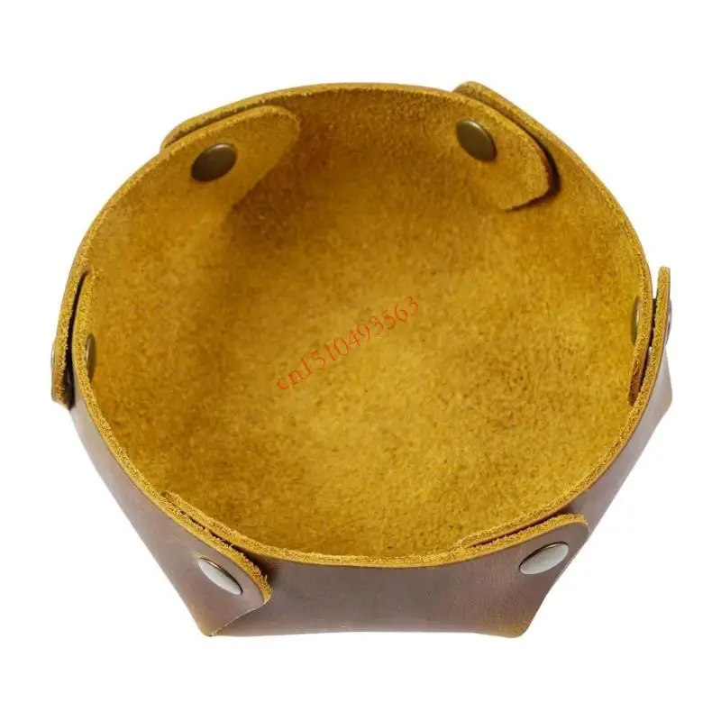 

Leather Jewelry Valet-Tray Tray Entryway Table Tray Bedside-Nightstand Desk Tray Travel Dish Plate for Women & Man 448C