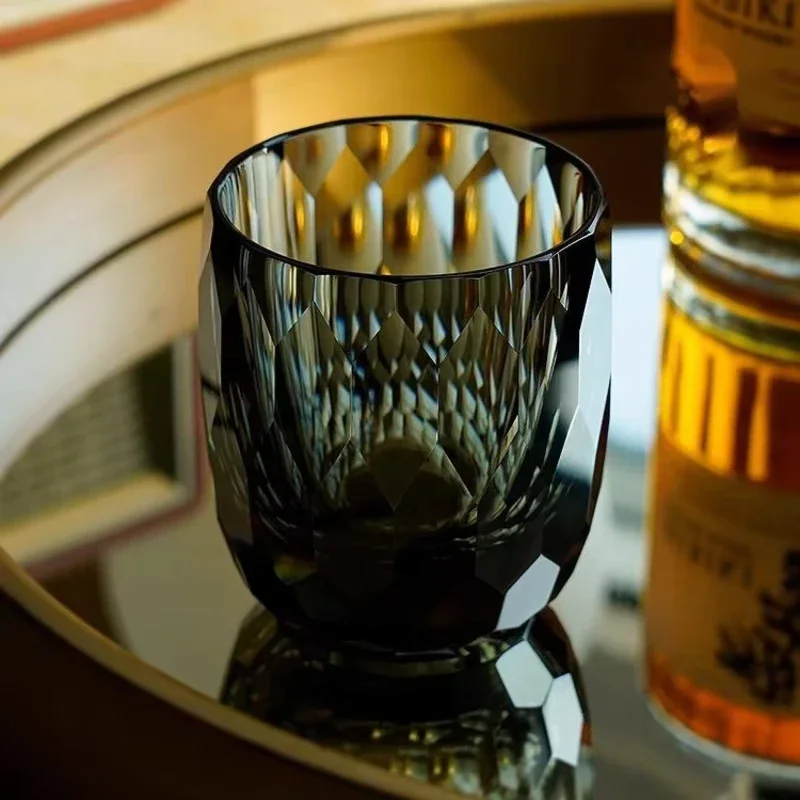 Starlight Crystal Glass Whiskey Cup Glassware Wineglass Sparkling Diamond Cut Chivas Rock Tumbler