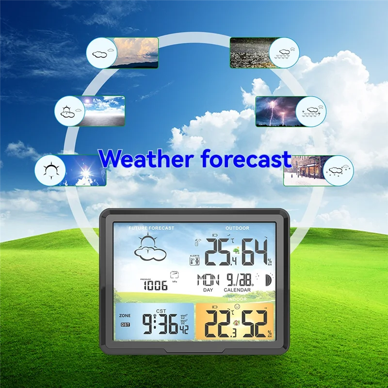 BNVN-estación meteorológica inalámbrica Digital interior exterior pronóstico con sensores higrómetro humedad temperatura Monitor meteorológico