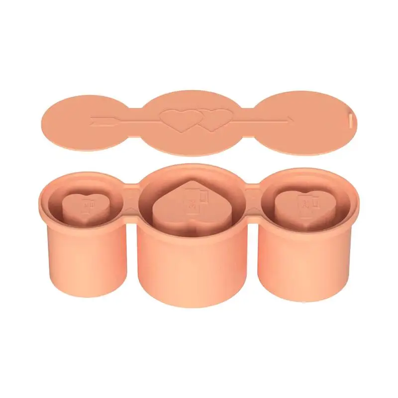 

Tumbler Ice Mold 3 Sizes Silicone Ice Mold With Lid And Bin Lovely Heart Shape Nonstick Freezing Juice Maker For Coffee