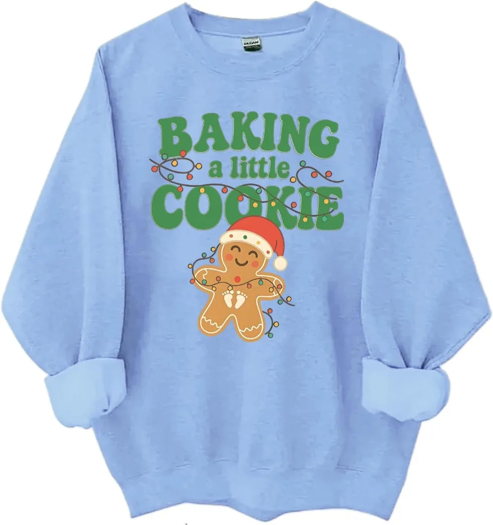 Growing A Little Cookie Sweatshirt Baking A Little Cookie Sweatshirt Christmas Pregnancy Announcement Hoodie