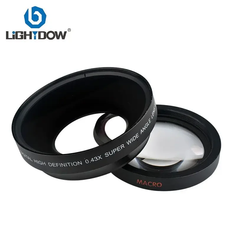 Lightdow 0.43x 67mm 72 mm HD Super Wide Angle Additional Lens with Macro Portion Affiliated Lens for Cannon Nikon Camera Lens