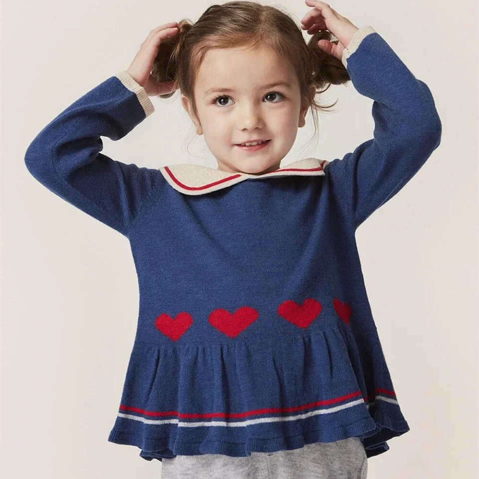 Children Clothes Suit KS Girls Embroidery Cardigan Sweater Dress Boys Knit Sweaters Tops Pants Set Kids Sweatshirt Sweatpants