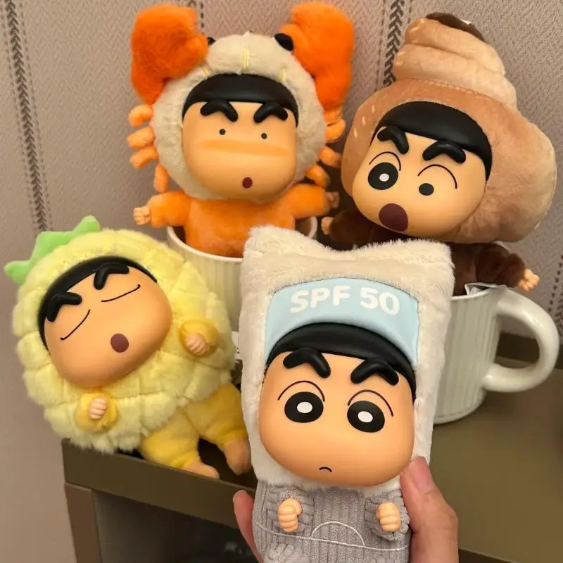 

52 игрушки карандаш Шинчан праздничная вечеринка виниловый плюшевый кулон глухая коробка Kawaii аниме фигурка тайна коробка индивидуальная игрушка в подарок