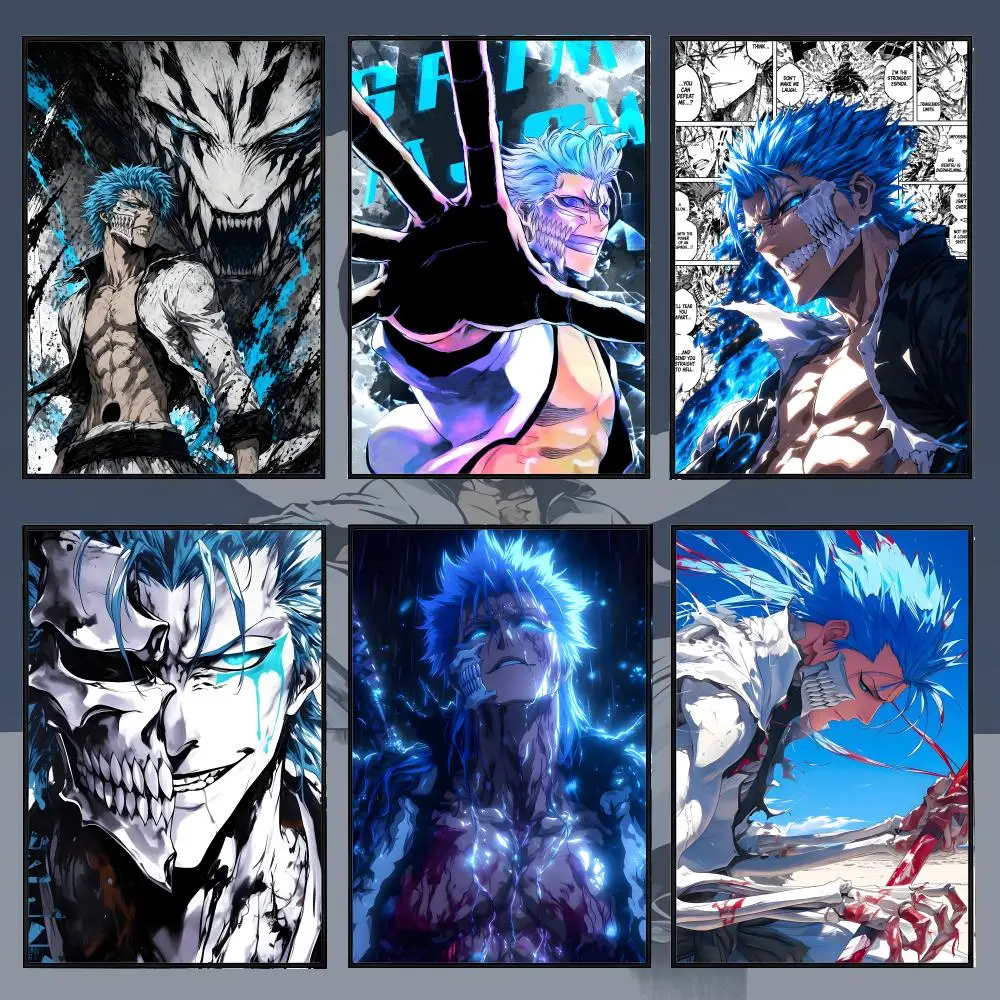 Character G-Grimmjow J-Jaegerjaquez Poster PP Self Adhesive Decorative Poster Waterproof Waterproof for Apartment Bedroom