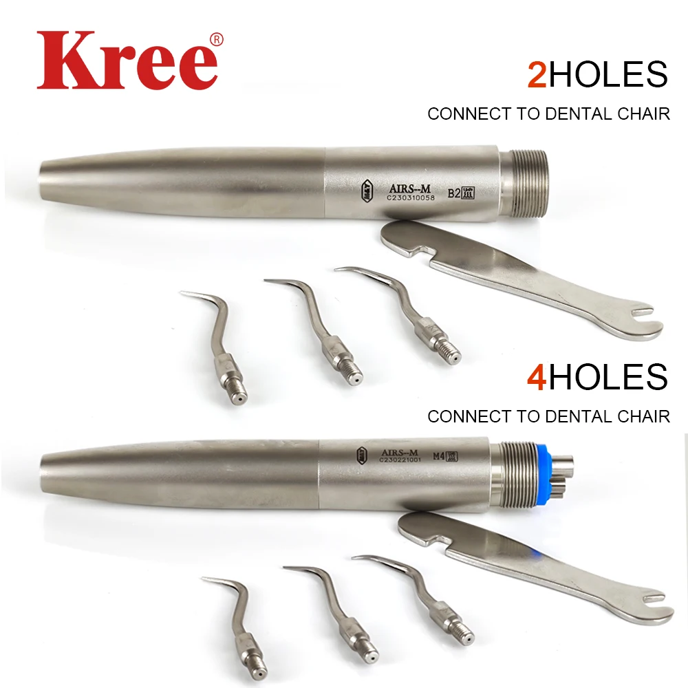 

Dental Ultrasonic Air Scaler Handpiece 3 Tips Air Scaling Polishin Tools Teeth Whitening Dentist Lab Clinic 2/4Holes