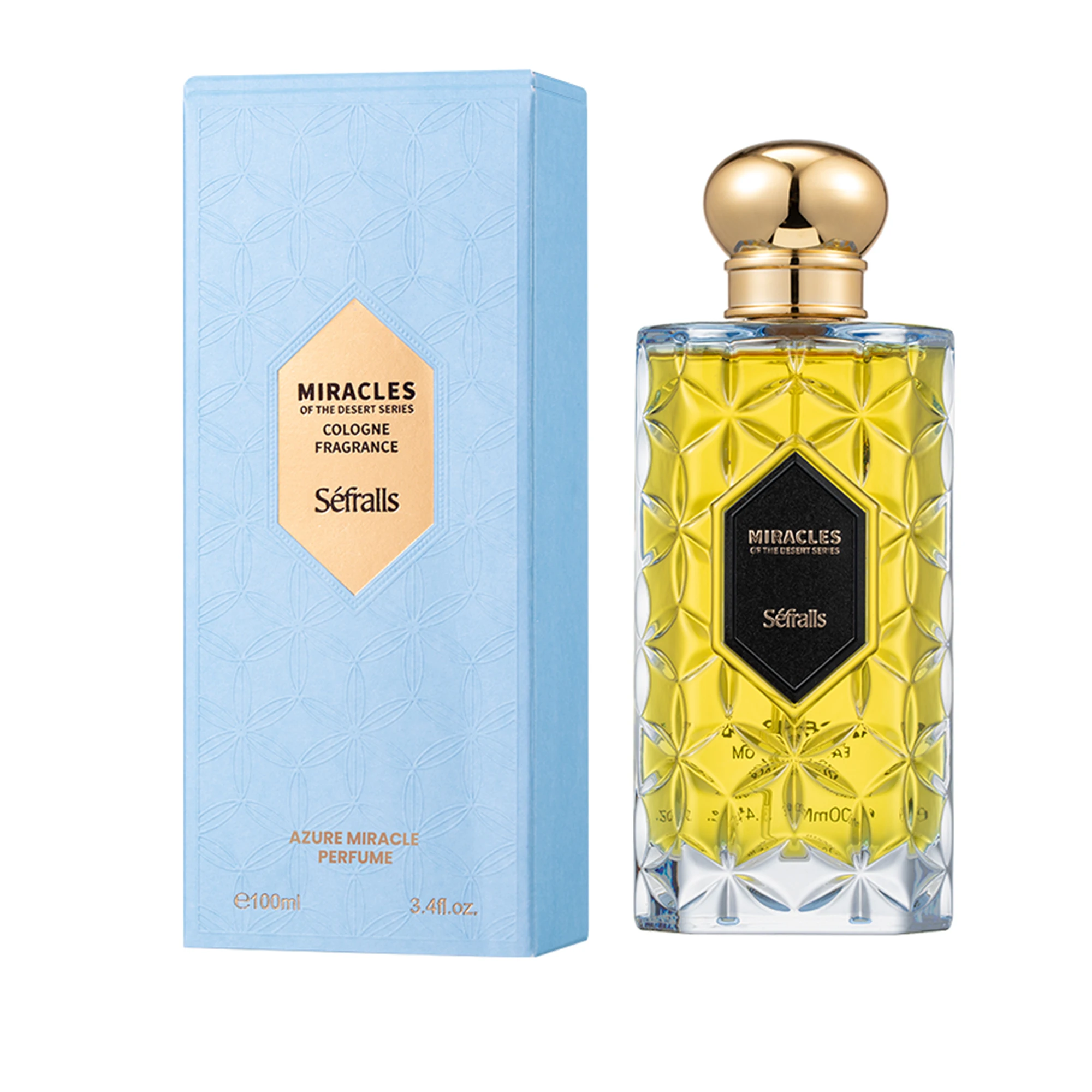 Séfralls Keulen Geur Azure Miracle Parfum 100ml Langdurige Citroen Oranje Lavendel Rozemarijn Romantische Luxe Parfums Cadeau