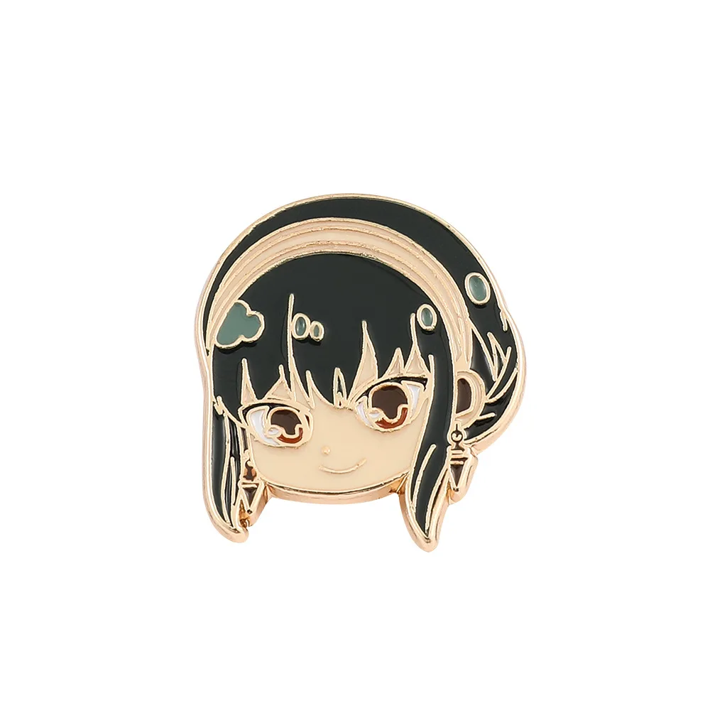 Anime Spy X Family Brooch Cute Anya Loid Yor Forger Figure Metal Badges Lapel Button Pins for Women Girls Cosplay Manga Jewelry